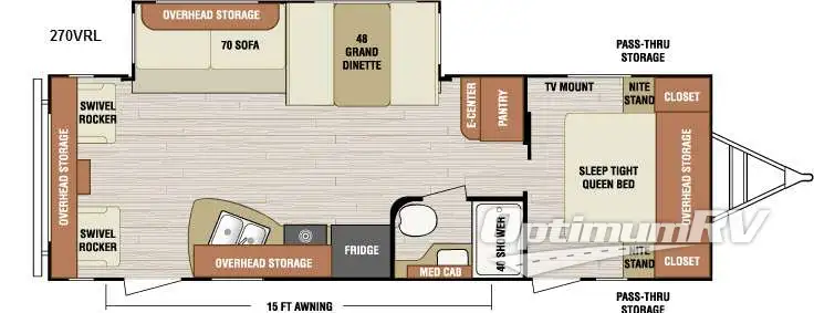 2015 Venture SportTrek 270VRL RV Floorplan Photo