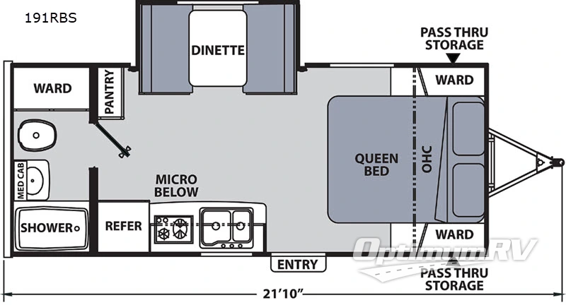 2019 Coachmen Apex Nano 191RBS RV Floorplan Photo