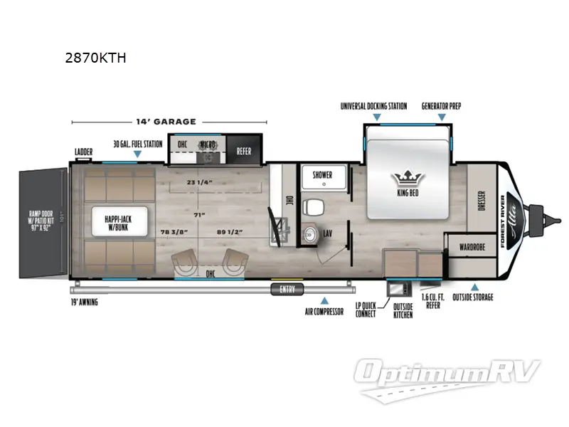 2026 East To West Alta 2870KTH RV Floorplan Photo