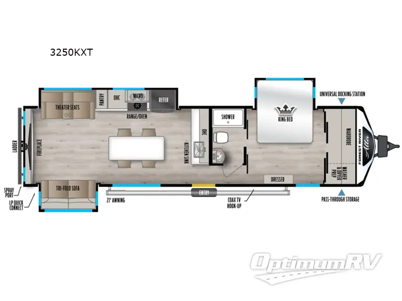 2026 East To West Alta 3250KXT RV Floorplan Photo