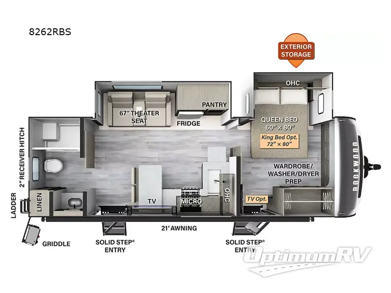 2023 Forest River Rockwood Signature 8262RBS Floorplan Photo