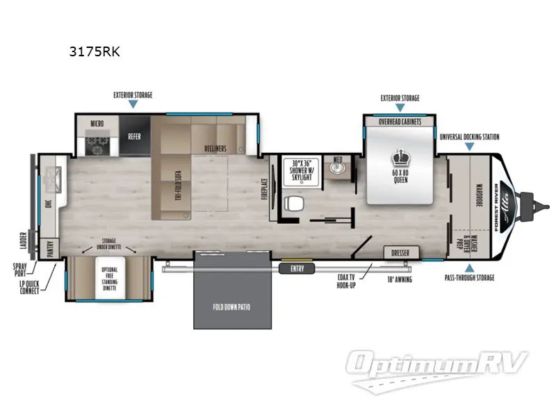 2026 East To West Alta 3175RK Floorplan Photo