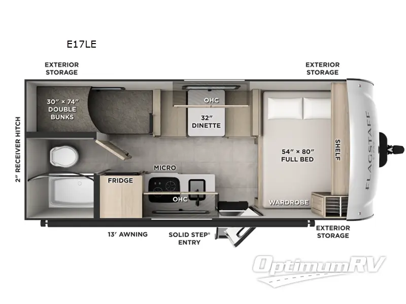2026 Forest River Flagstaff E-Pro E17LE Floorplan Photo