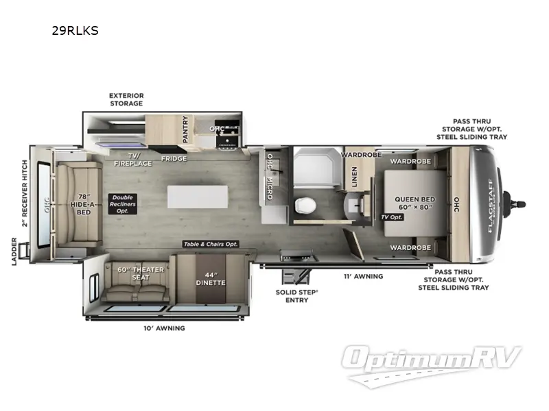 2026 Forest River Flagstaff Super Lite 29RLKS RV Floorplan Photo