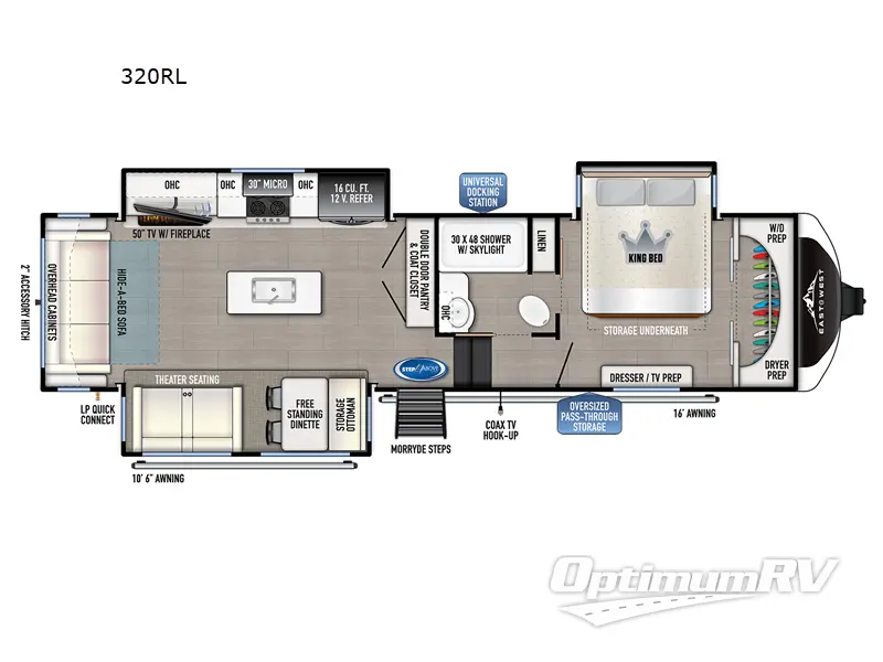 2023 East To West Tandara 320RL Floorplan Photo