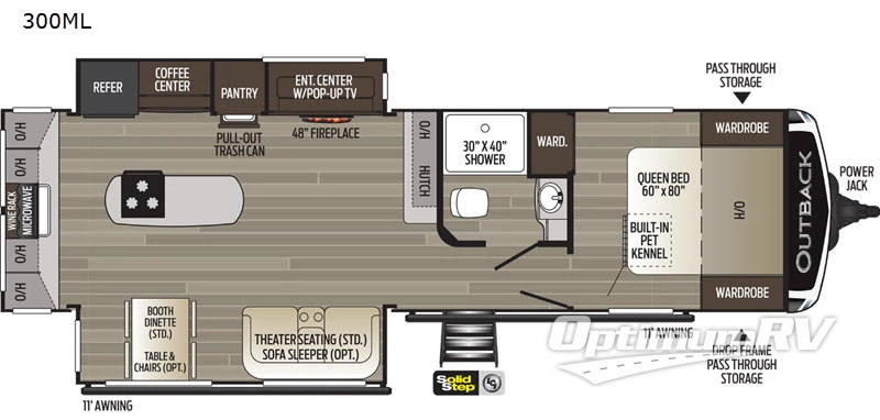2020 Keystone Outback 300ML RV Floorplan Photo