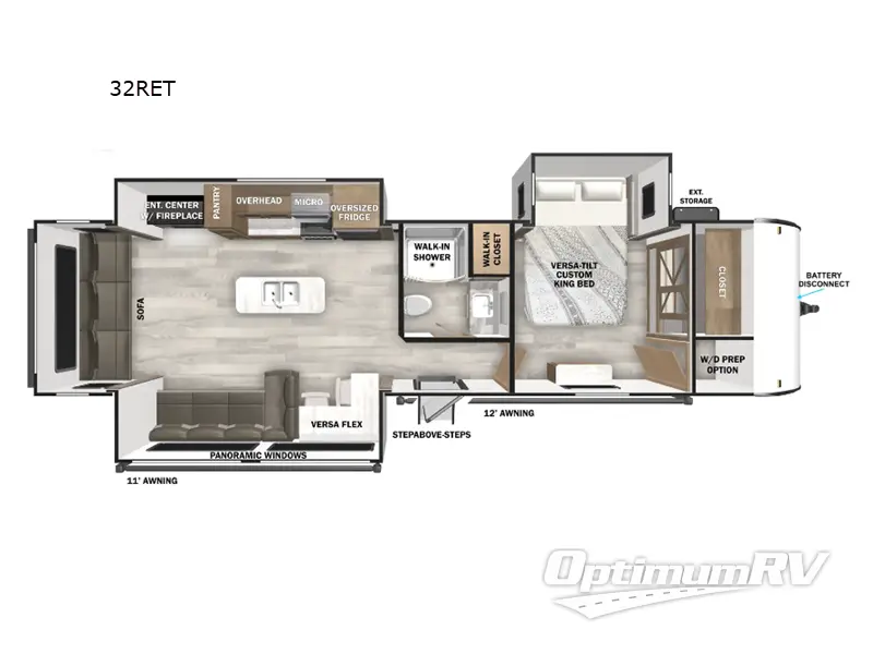 2025 Forest River Wildwood 32RET RV Floorplan Photo