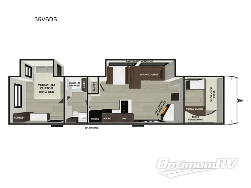 2026 Forest River Wildwood 36VBDS Floorplan Photo