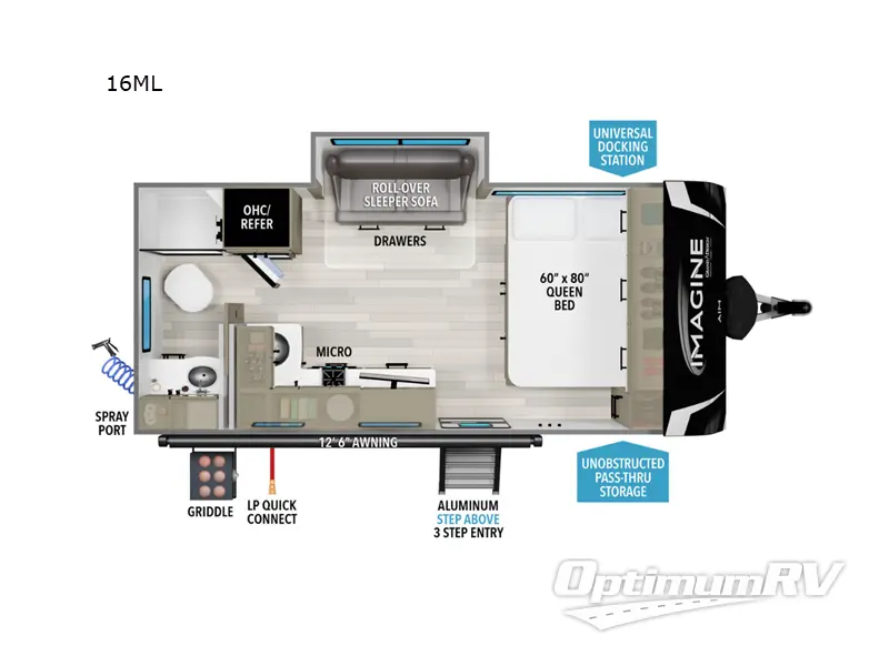 2025 Grand Design Imagine AIM 16ML Floorplan Photo