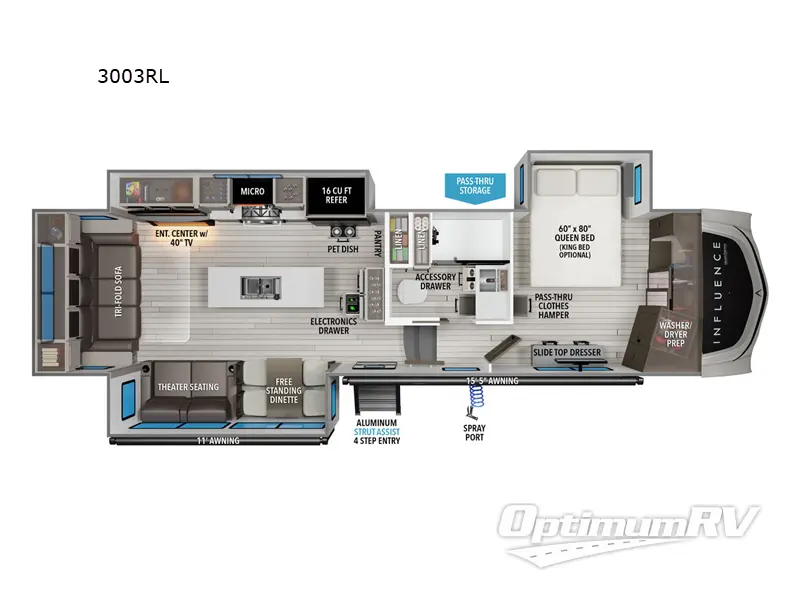 2026 Grand Design Influence 3003RL Floorplan Photo