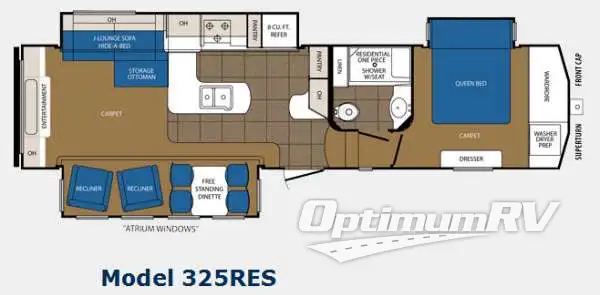 2014 Prime Time Crusader 325RES RV Floorplan Photo