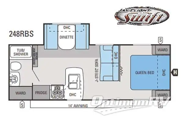 2014 Jayco Jay Flight Swift 248RBS Floorplan Photo