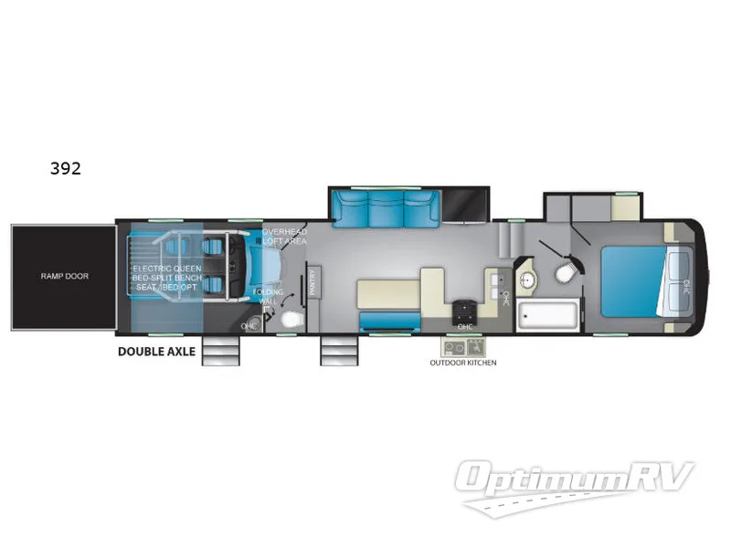 2019 Heartland Road Warrior 392 RV Floorplan Photo