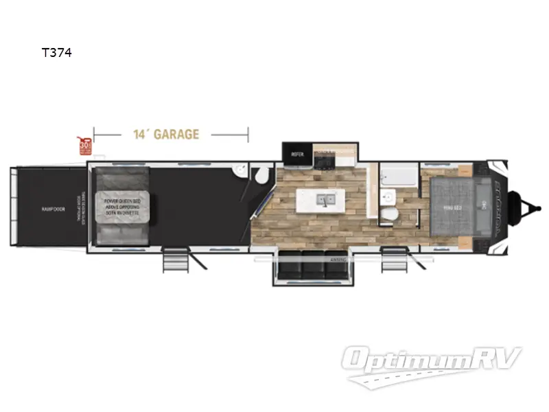 2025 Heartland Torque T374 RV Floorplan Photo