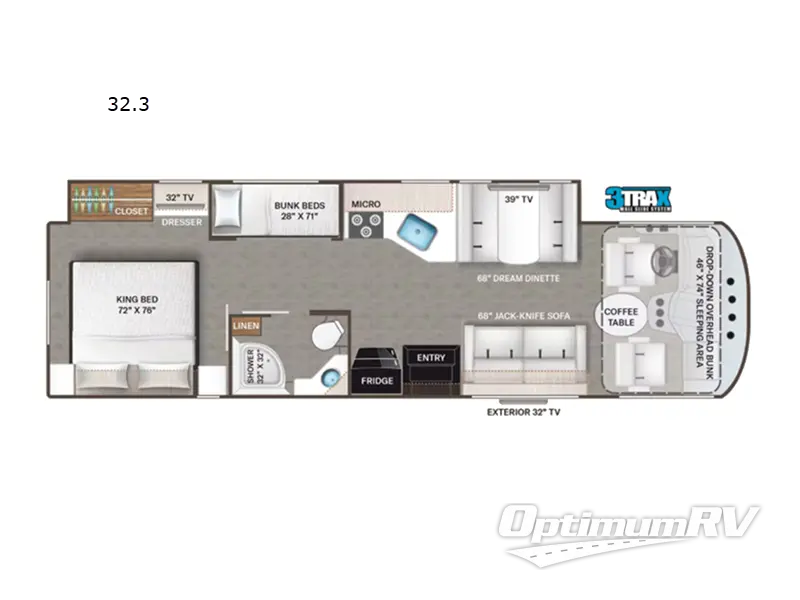 2022 Thor ACE 32.3 Floorplan Photo