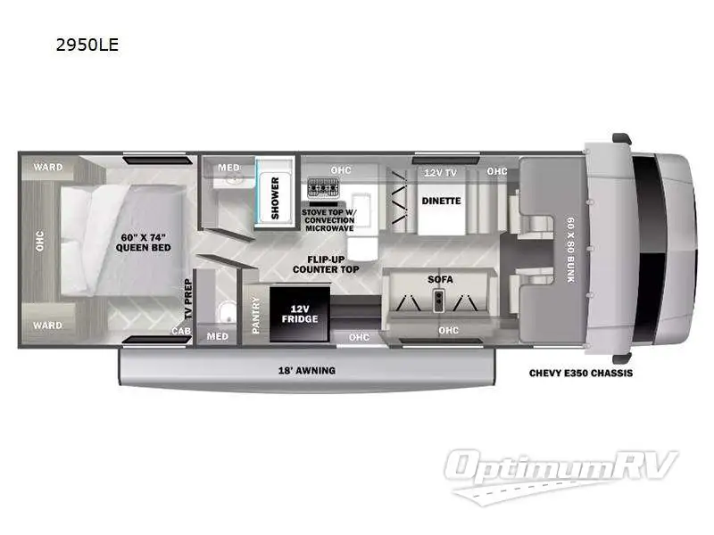 2024 Forest River Sunseeker LE 2950LE Floorplan Photo