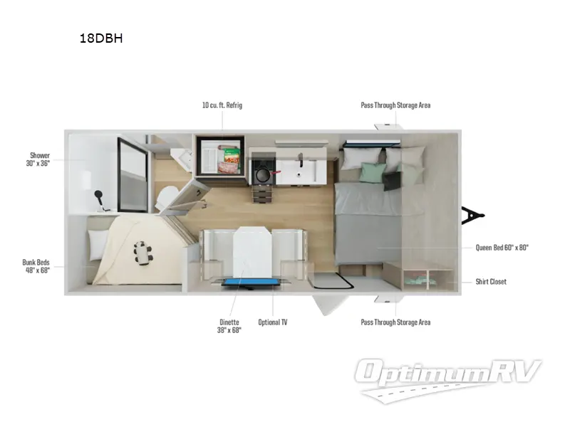 2027 Winnebago Access 18DBH Floorplan Photo