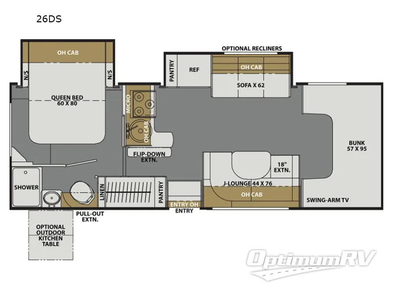 2022 Coachmen Freelander 26DS Ford 450 Floorplan Photo