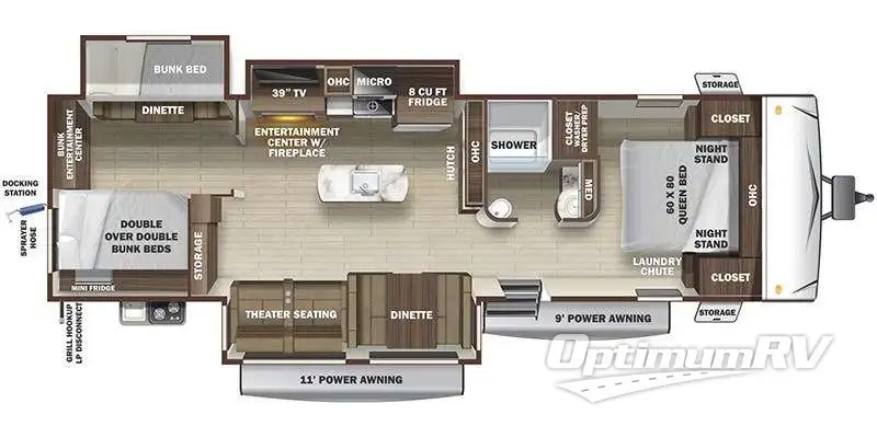 2021 Open Range Mesa Ridge 312BHS RV Floorplan Photo