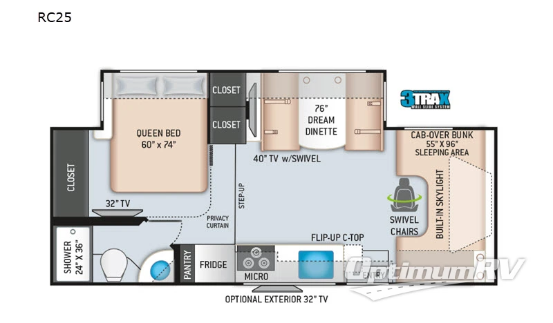 2020 Thor Quantum RC25 Floorplan Photo