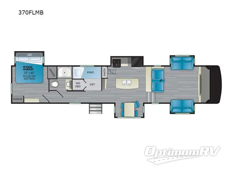 2021 Heartland Milestone 370FLMB RV Floorplan Photo