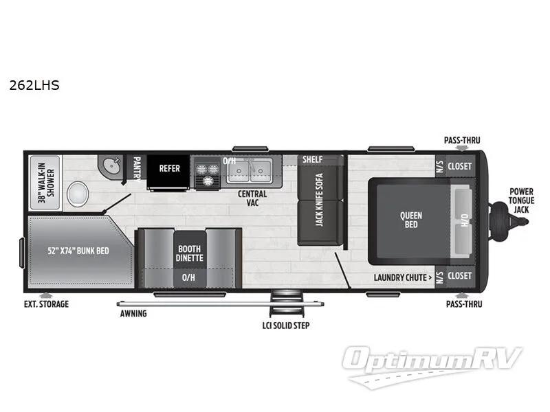 2020 Keystone Hideout 262LHS Floorplan Photo