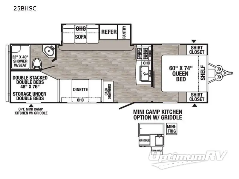 2022 Palomino Puma 25BHSC Floorplan Photo