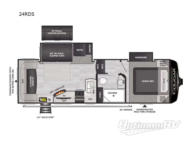 2023 Keystone Cougar 24RDS RV Floorplan Photo