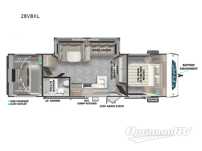 2024 Forest River Salem Cruise Lite 28VBXL Floorplan Photo