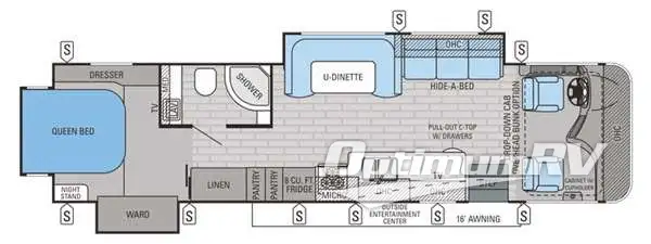 2015 Jayco Precept 35UN RV Floorplan Photo