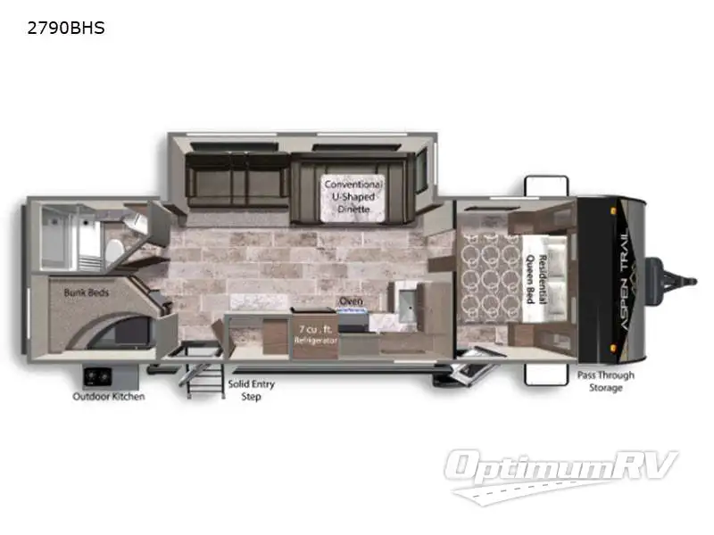 2021 Dutchmen Aspen Trail 2790BHS RV Floorplan Photo