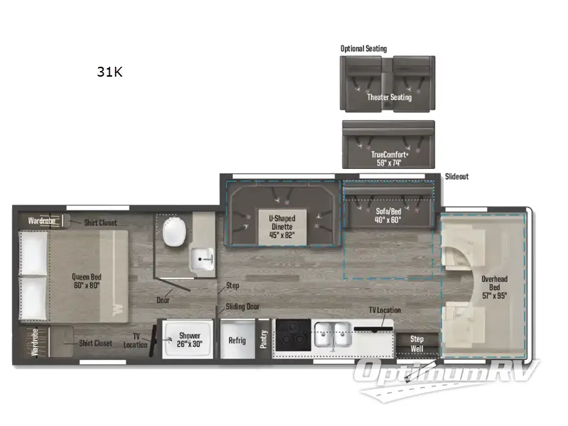 2025 Winnebago Spirit 31K Floorplan Photo