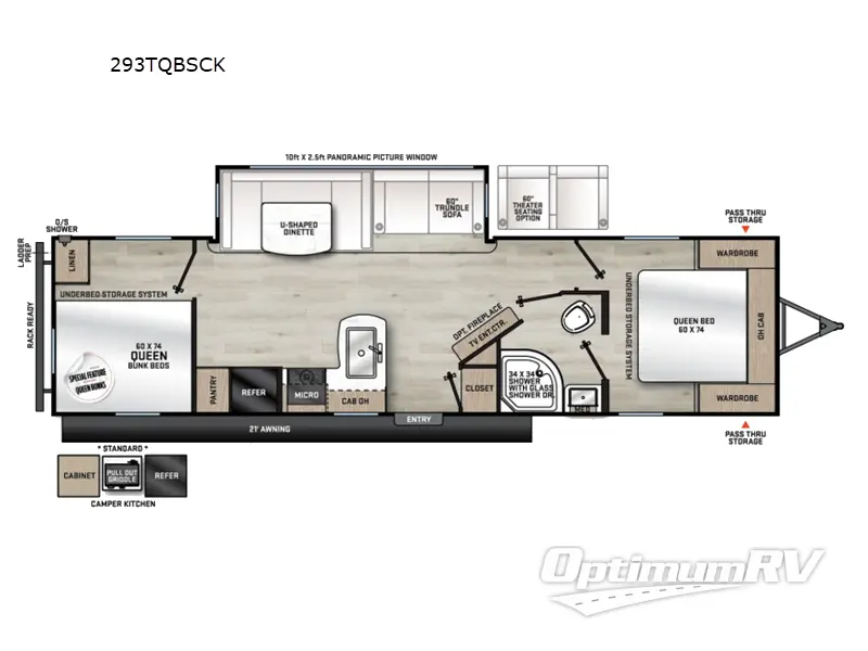 2027 Coachmen Catalina Legacy Edition 293TQBSCK Floorplan Photo