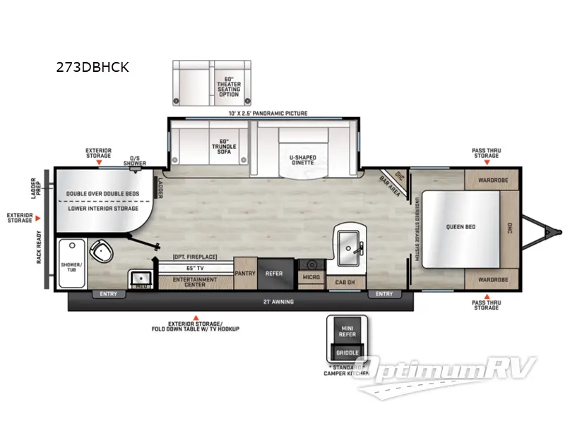 2027 Coachmen Catalina Legacy Edition 273DBHCK RV Floorplan Photo