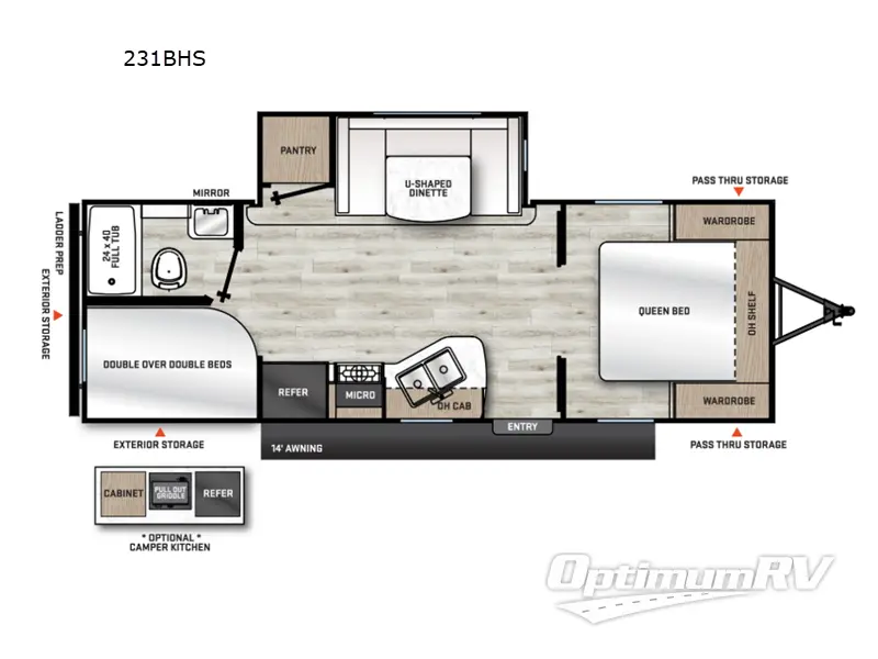 2027 Coachmen Catalina Summit Series 8 231BHS RV Floorplan Photo
