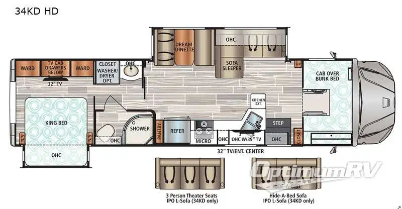2022 Dynamax FORCE HD 34KD HD Floorplan Photo