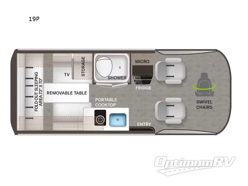 2025 Thor Sanctuary 19P RV Floorplan Photo