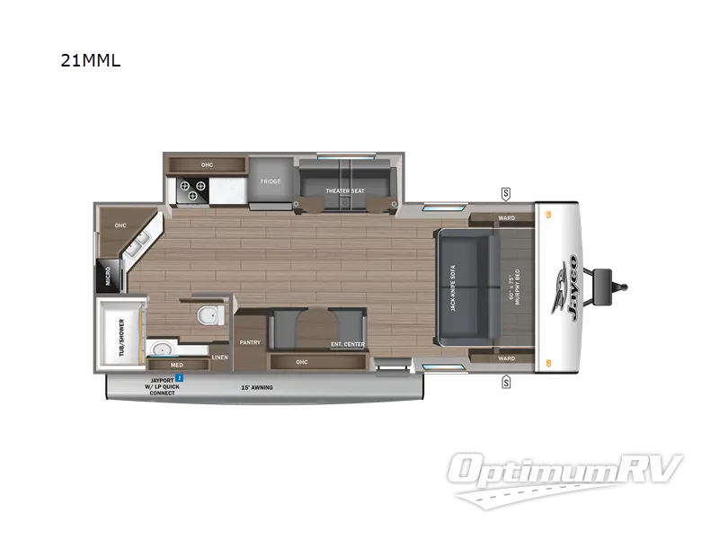 2023 Jayco Jay Feather 21MML RV Floorplan Photo