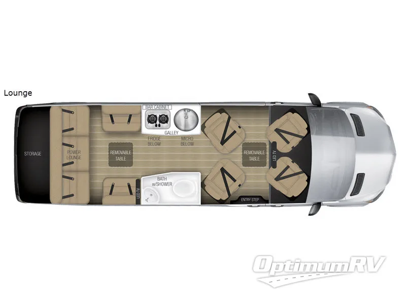 2018 Airstream Tommy Bahama Interstate Lounge RV Floorplan Photo