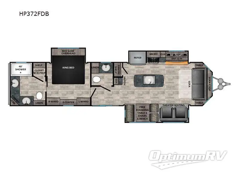 2023 CrossRoads Hampton HP372FDB Floorplan Photo