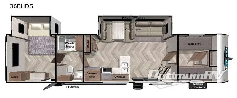 2021 Forest River Salem 36BHDS RV Floorplan Photo