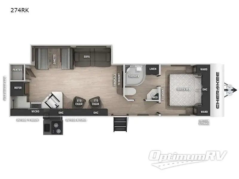 2021 Forest River Cherokee 274AK Floorplan Photo