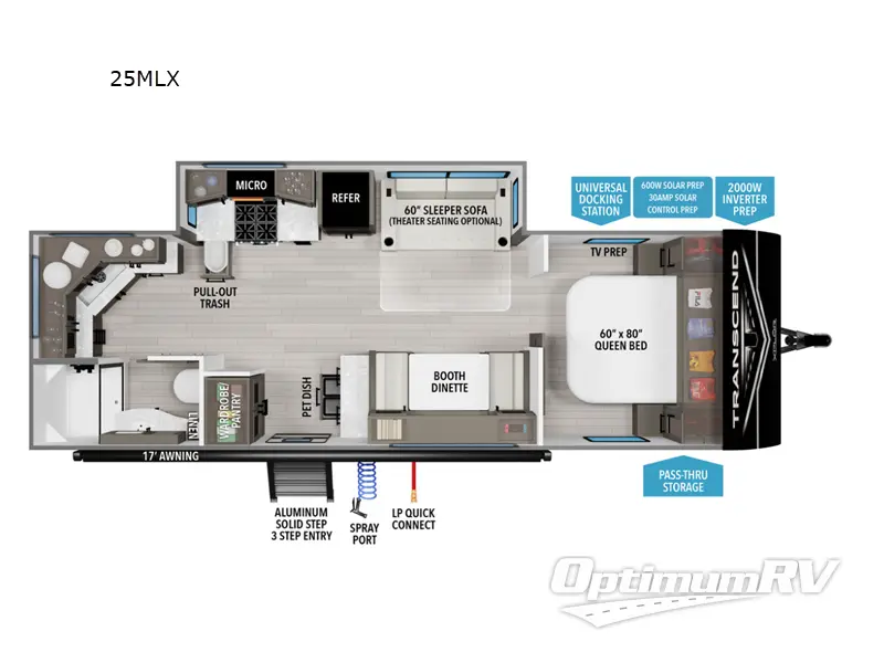 2025 Grand Design Transcend Xplor 25MLX RV Floorplan Photo
