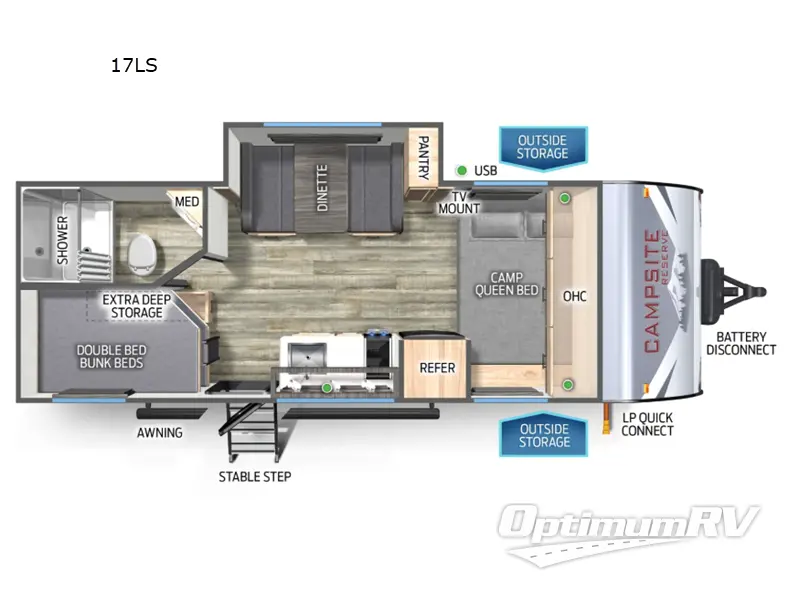 2025 Forest River Campsite Reserve 17LS RV Floorplan Photo