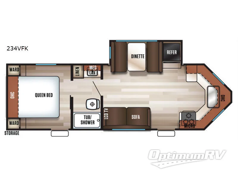 2018 Forest River Cherokee 234VFK RV Floorplan Photo