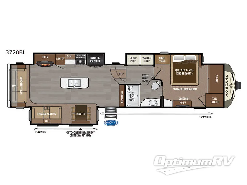 2017 Keystone Montana 3720RL Floorplan Photo