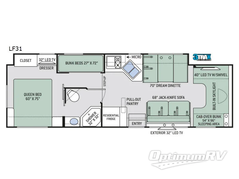 2017 Thor Quantum LF31 RV Floorplan Photo