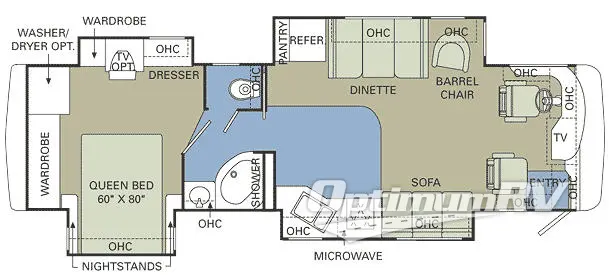 2007 Holiday Rambler Neptune 36PDQ RV Floorplan Photo