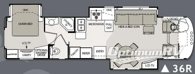 2009 Four Winds Magellan 36R RV Floorplan Photo