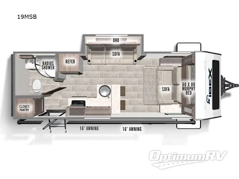2024 Forest River IBEX 19MSB RV Floorplan Photo